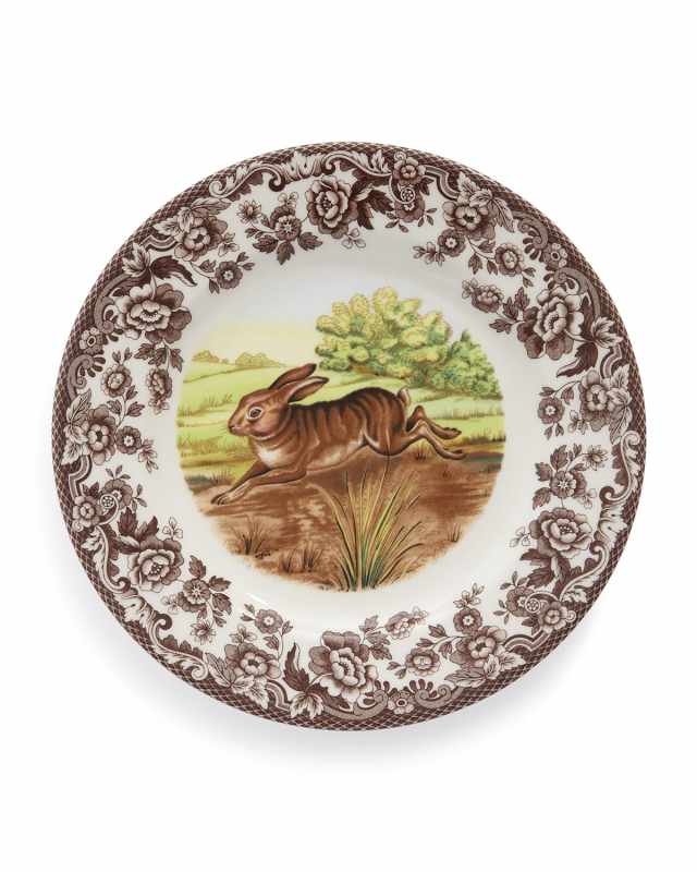 Woodland Rabbit Salad Plates, Set of 4